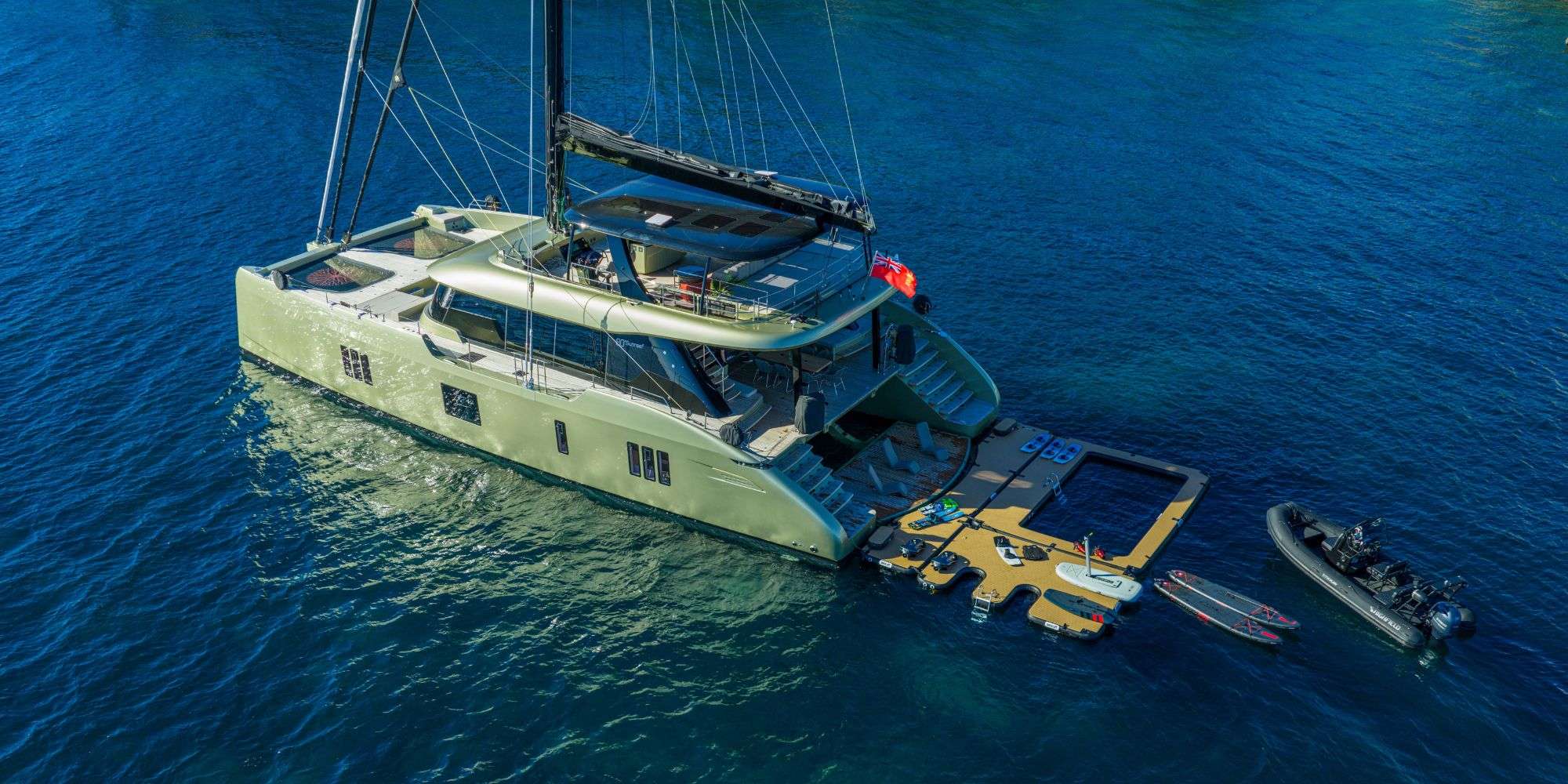 Luxury Crewed Catamaran A PLAN photo 3
