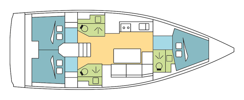 Bareboat Sailboat Dufour 390 photo 4