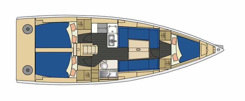 Bareboat Sailing Yacht Elan 350 photo 4