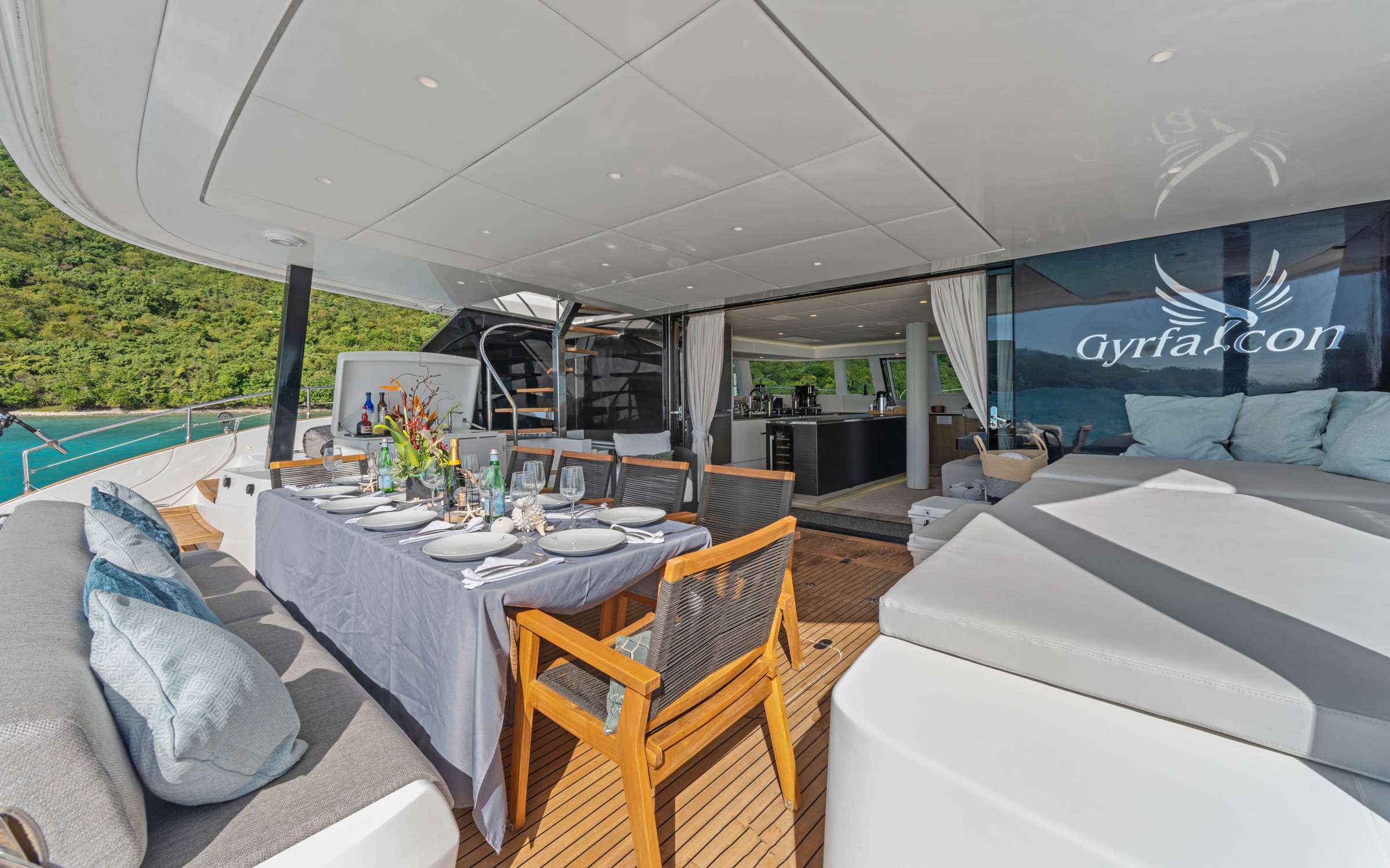 Luxury Crewed Catamaran GYRFALCON photo 4
