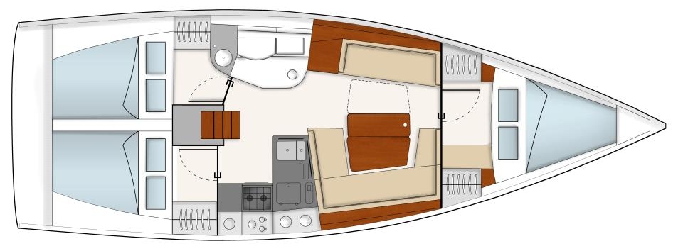 Bareboat Sailing Yacht Hanse 385