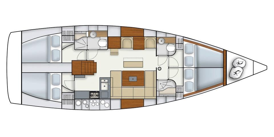 Bareboat Sailing Yacht Hanse 445 photo 5