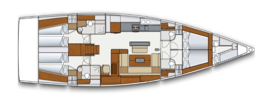 Bareboat Sailing Yacht Hanse 575 photo 5