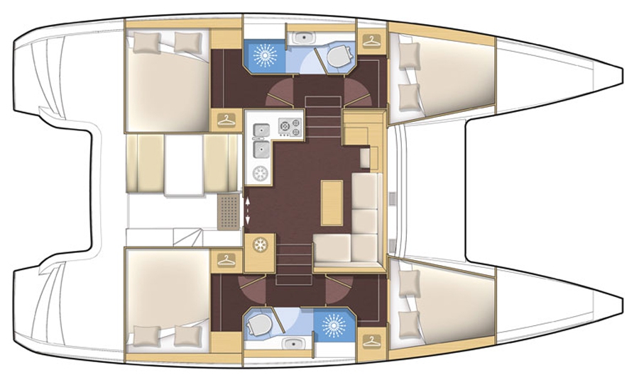 Bareboat Catamaran Lagoon 39 -4 + 2 Cabins photo 8