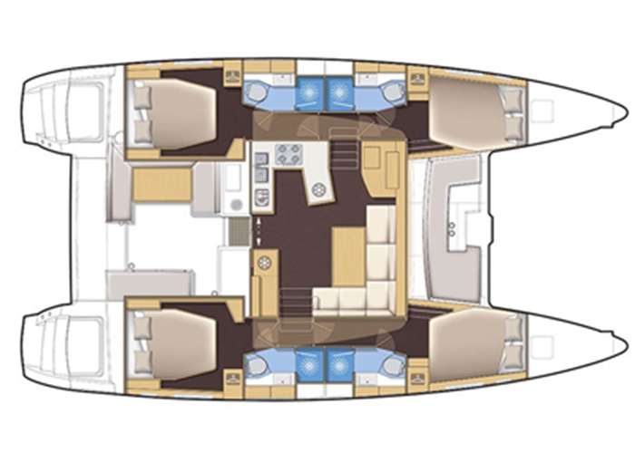 Bareboat Catamaran Lagoon 450 Sportop photo 8