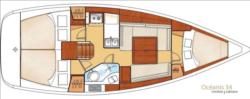 Bareboat Sailing Yacht Oceanis 34 photo 7