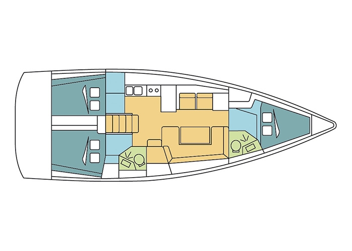 Bareboat Sailing Yacht Oceanis 41 photo 4