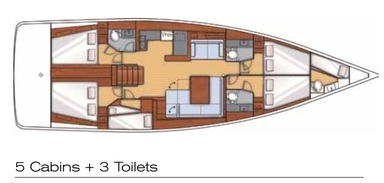 Bareboat Sailing Yacht Oceanis 55 photo 6